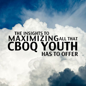 PageLines- Ministry-Resource-Guide-SQ.jpg Text that reads The insights to maximizing all that CBOQ Youth has to offer from the Ministry Resource Guide is displayed over a background of white clouds against a blue sky.