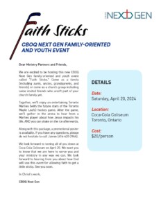 Faith Sticks Registration Package